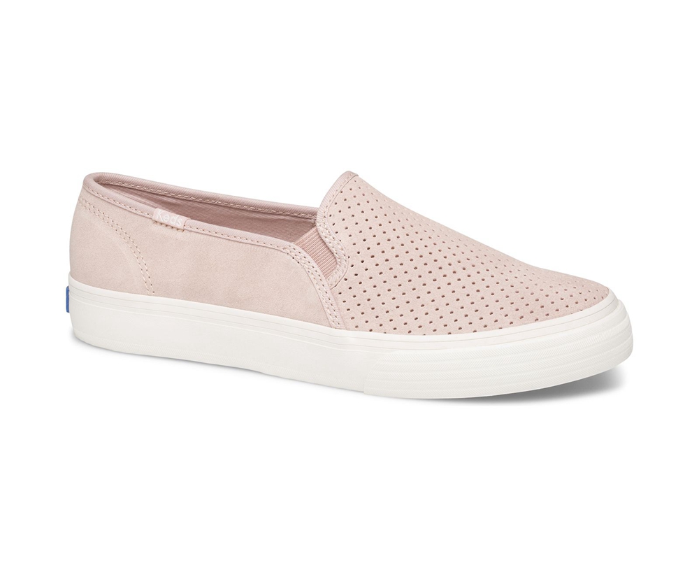 Slip Ons Keds Femme Rose - Double Decker Perf Suede - 326-GLTXKE